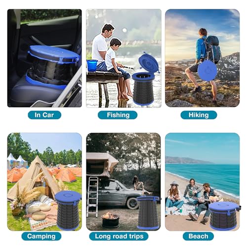 XXL Portable Toilet for Camping (Indigo)