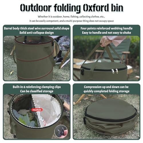 Pop up Camping Trash can (Green)