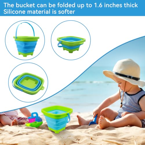 2PCS Fishing Net with Bucket (Orange + Green)