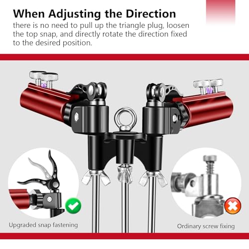 Fishing Rod Holders (Red-Double-headed)