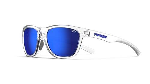 Optics Swank S Sunglasses (Crystal Clear (Cobalt Blue Mirror))