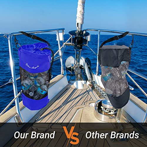Portable Mesh Trash Bag for Boat (Blue)