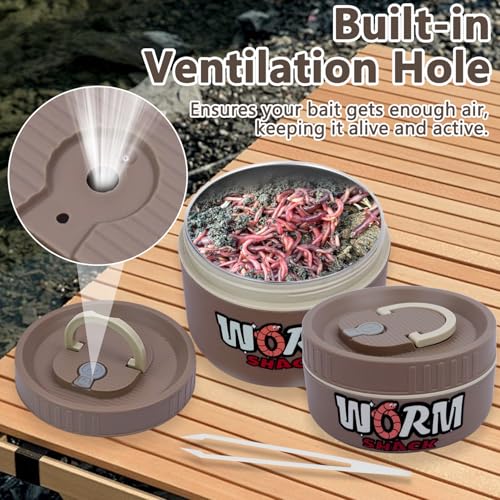 2Pcs Live Bait Storage (Khaki)