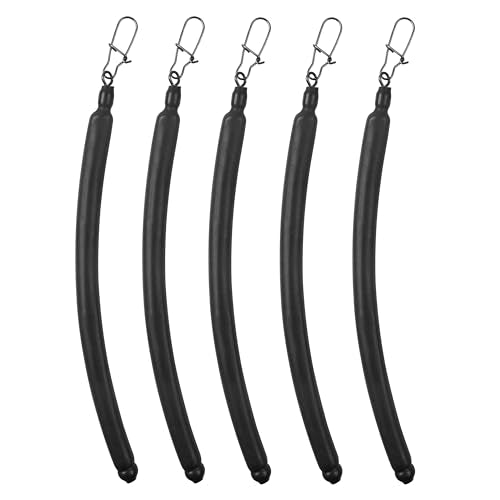 Dragging Weights for Catfishing Tolling Drifting No Snag Sinkers Slip Stick Drag Weights Bottom Search Snagless Catfish Sinker Fishing Weights Catfishing Tackle Gear (Black-5pcs / 3OZ)