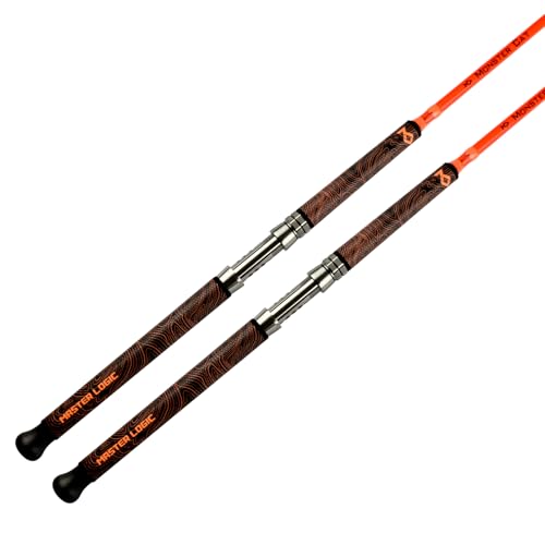 Monster Catfish Casting Rod (Orange / ["Catfish Rod 7'-1pc-Medium Heavy-2 Pack"])