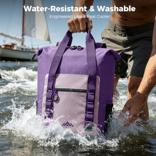 Insulated Backpack Cooler (Purple)