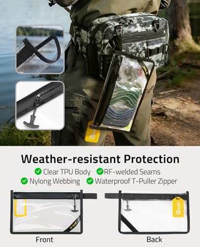 Fishing Tackle Bag Waist Pack with Rod Holder (Tactical Camo)
