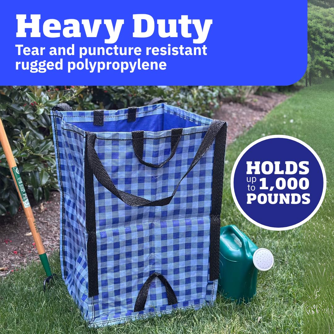 Heavy Duty Home and Yard Bags 48 (Gingham Blue)