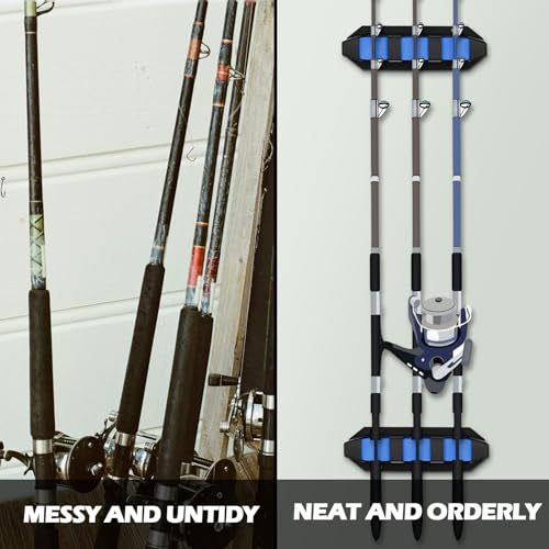 4 Pcs Rod Holders Fishing Boat Pole Holder (Blue / 7.8 Inch)