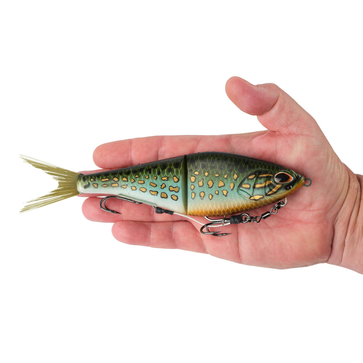 PowerBait Chop Block Fishing Soft Bait (Matte Pumpkinseed / 8 in - 2.2 oz)