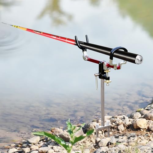 Fishing Rod Holders for Bank Fishing (Red)