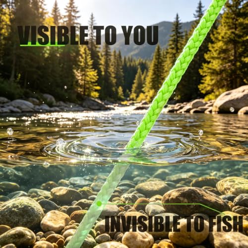 8 Strand Braided Fishing Line (Hi Vis Green / 10LB(150Yds))