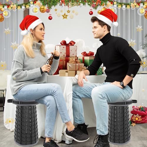 2026 Upgraded XXL 19.7" Collapsible Stool with Cushion (Grey-xxl / XX-Large)