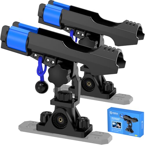 Track Mounted Kayak Rod Holders for Fishing Boat & Canoe 2 Pack