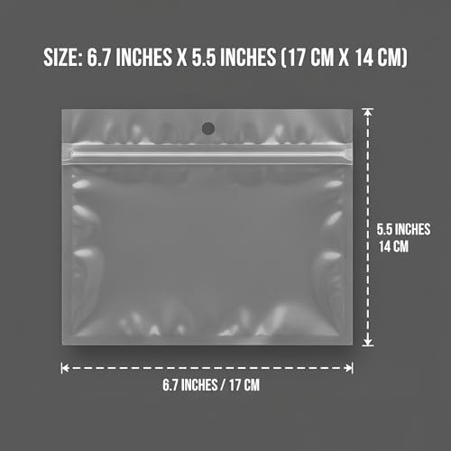 100 Pack Soft Plastic Baits Bags 6.7"x5.5" (6.7" x 5.5")