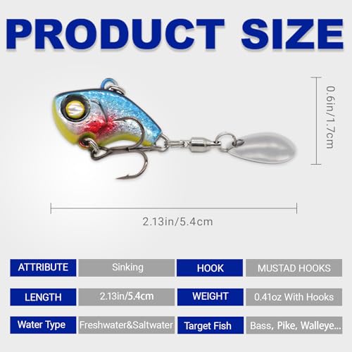 3PCS Spinner Baits Fishing Lure Kit (A-10g)