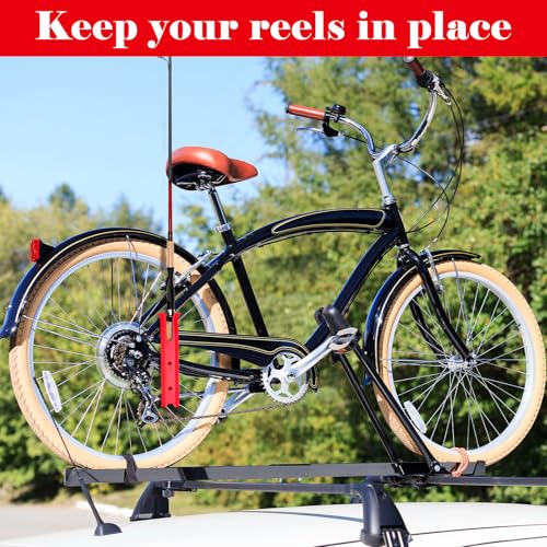2 Pcs Fishing Rod Holder for Bike (Red)