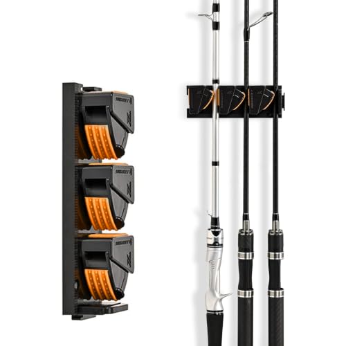 Fishing Rod Holder Vertical (Orange / 3 Slots)