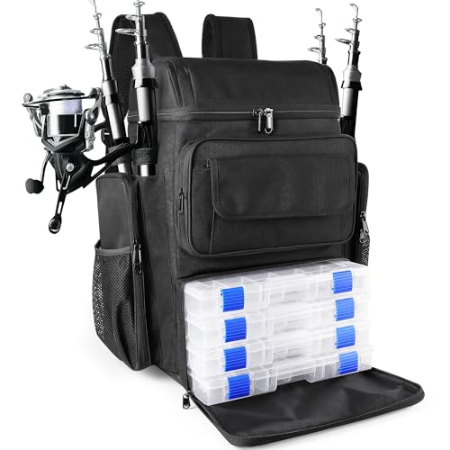Fishing Backpack with Rod Holders