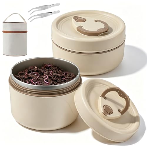 2 Pack Worm Containers for Fishing