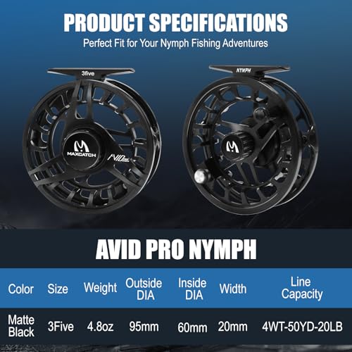 Maxcatch AVID PRO Nymph Fly Reel