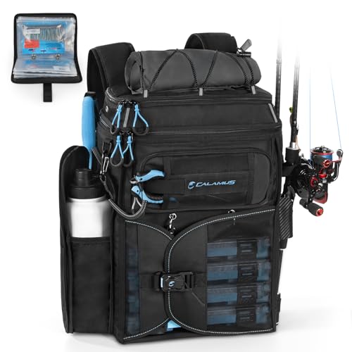 GearMaster Fishing Backpack with Bait Binder (Black)