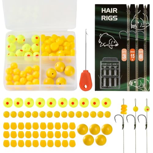 65 215PCS Carp Fishing Rig Kit Hair Rigs Carp Bait Fishing Equipment Accessories #2#4#6#8