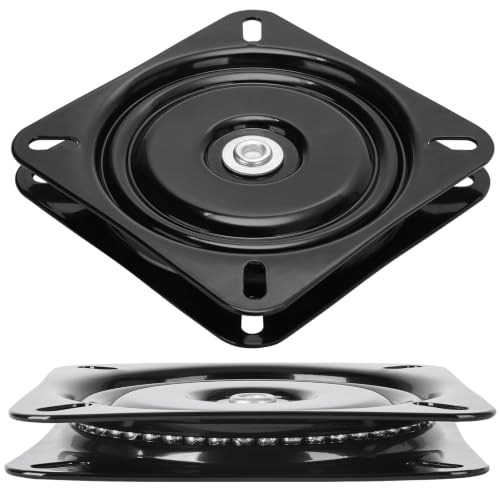 2Pcs Boat Seat Swivel Mount (7" Black (2PCS))