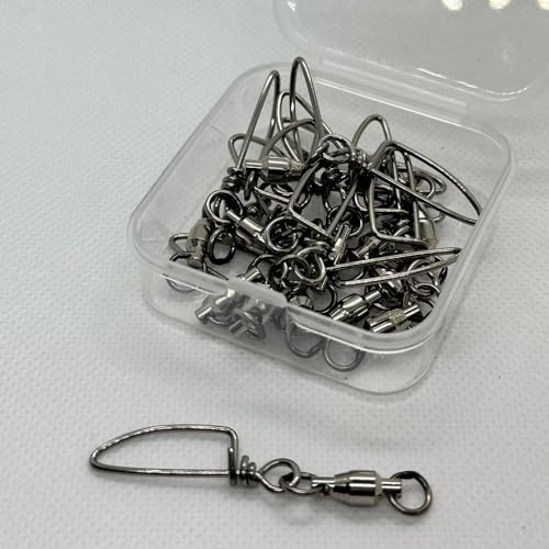 Ball Bearing Swivels with Coastlock Snap Fishing Swivel Made in Japan (#4 (154lb) 15pcs)