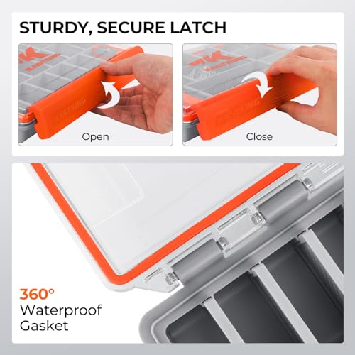 HyperSeal Waterproof Tackle Box (3600 (1 Pack) & 3700 (1 Pack) with compartment)