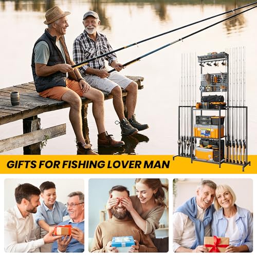 YFFSRJDJ Fishing Rod Holder (Upgraded Size- Holds 24 Rods)