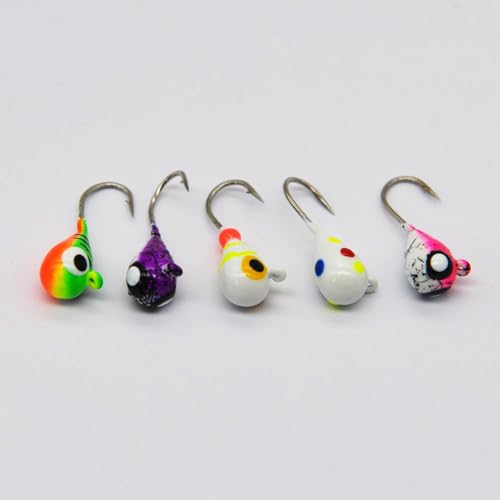 Ice Fishing Jig Set (5-Piece Variety / 4MM, 1/25 OZ)