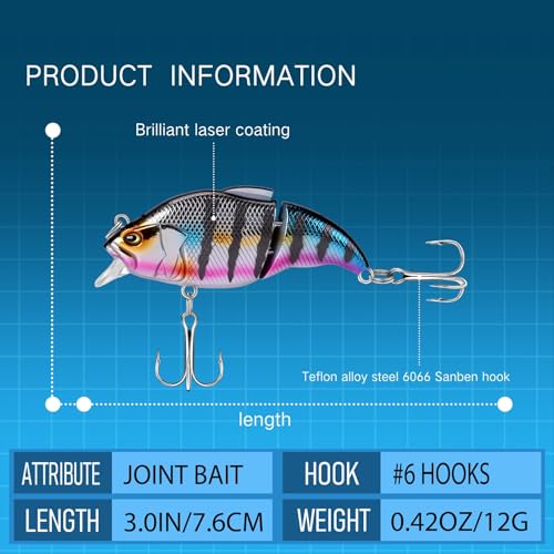 5PCS Glide Bait Fishing Lures Kit (5c)