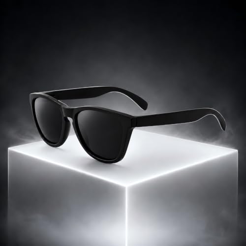 Polarized Sunglasses for Women and Men (Black Frame/Gray Lens)