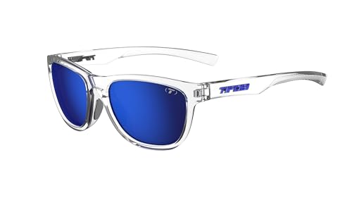 Optics Swank S Sunglasses (Crystal Clear (Cobalt Blue Mirror))