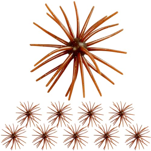 10 PCS Urchin Baits for Bass Fishing (Flashing brown / XL-4.33inch（10PCS）)