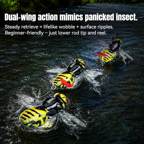 Floating Lures for Bass Catfish Pike New Wasp (03 / 1.89in/0.23oz)