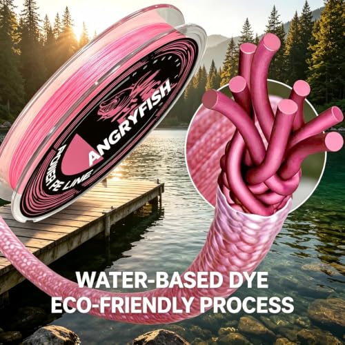 8 Strand Braided Fishing Line (Pink / 30LB(150Yds))