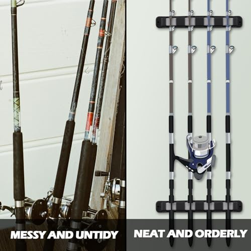 4 Pcs Rod Holders Fishing Boat Pole Holder (Gray / 9.7 Inch)