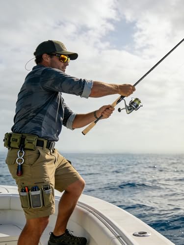 8Ft Spinning Fishing Rod (8'0"-Medium Heavy-Fast-Black)