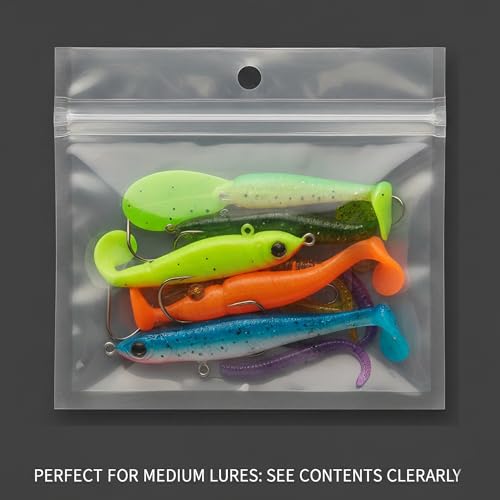100 Pack Soft Plastic Baits Bags 5.1"x4.7" (5.1" x 4.7")