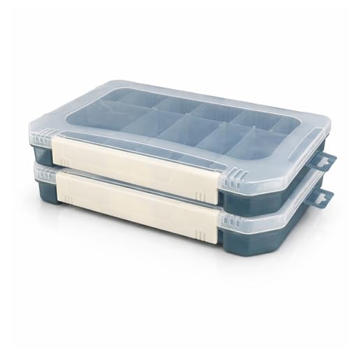 Waterproof Fishing Tackle Box Organizer with Removable Dividers Sturdy Lure Storage Box and Terminal Tackle Storage 3600 Tackle Trays