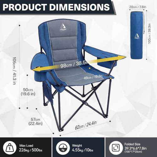 Oversized Camping Chairs for Adults (Blue)