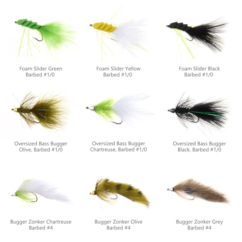 18pcs Bass Fly Fishing Flies