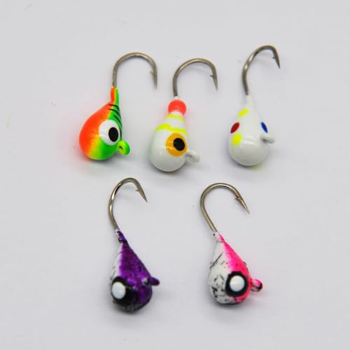 Ice Fishing Jig Set (5-Piece Variety / 4MM, 1/25 OZ)