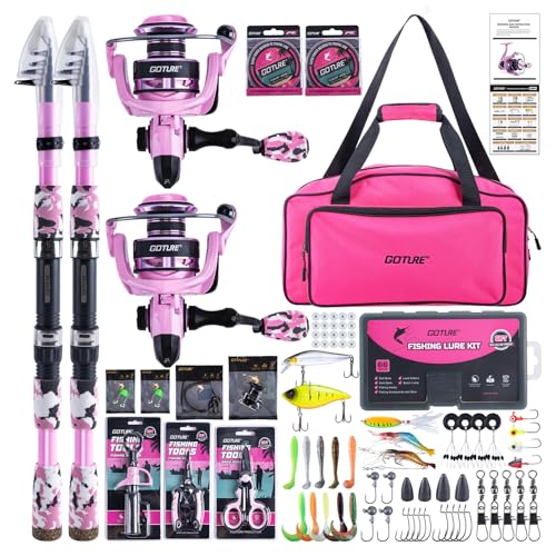 Pink Fishing Rod and Reel Combo