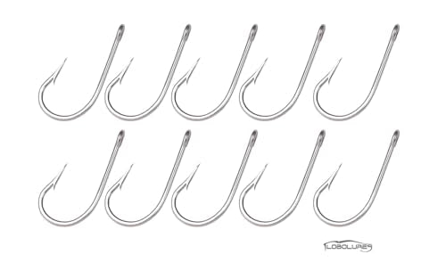 10 Pack Big Game Southern Tuna Stainless Steel Forged Fishing Hook
