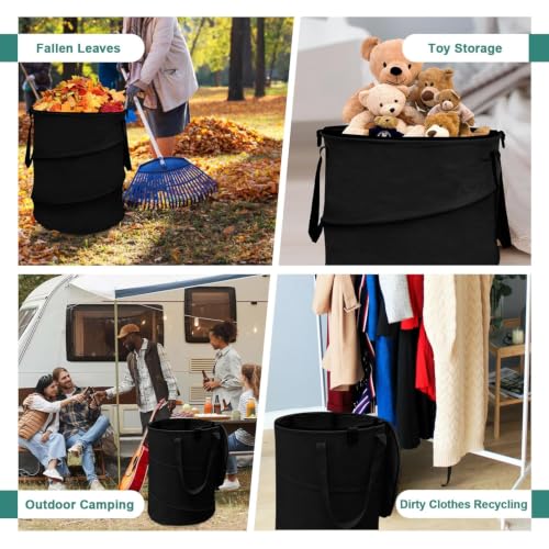 Collapsible 24 Gallon Trash Can (Black)