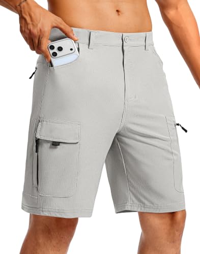 Men's Hiking Cargo Shorts 9" Lightweight Quick Dry 6 Pockets