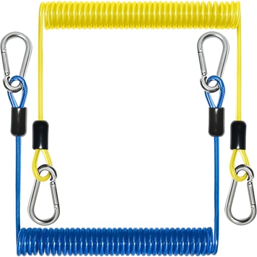2 pcs Retractable Coiled Lanyards
